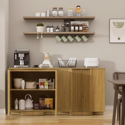 Brafab Buffet Cabinet, 94.5" Modern Farmhouse Accent Sideboard Cabinet - Image 5