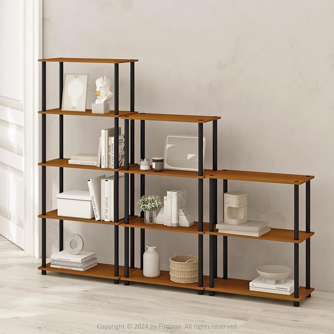 Furinno Turn-N-Tube Book Shelf, 5-Tier Bookshelf, Bookcase - Image 2