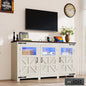 64" Large LED Farmhouse TV Stand by chartustriable