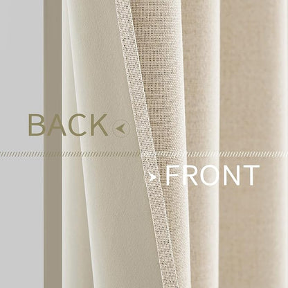 MIULEE 100% Blackout Linen Curtains - Image 6