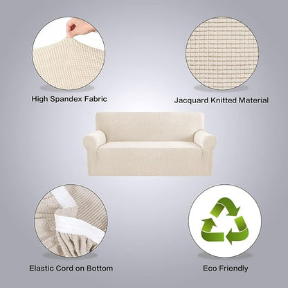 H.VERSAILTEX Stretch Oversized Couch Cover 1 Piece Sofa Slipcovers - Image 4