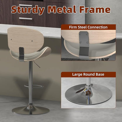 civama Bar Stools 1 PC for Kitchen Counter, Adjustable Bar Height Chairs - Image 6