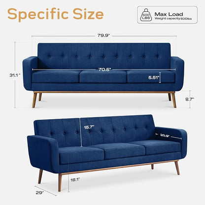 HUIMO Sofa Couch, Mid Century Modern Sofa - Image 2