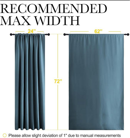 NICETOWN 2 Panels Blackout Curtains, Rod Pocket Window Curtains Room Darkning - Image 6