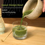 Matcha Whisk Set, Matcha Set, Handcrafted Bamboo Chasen & Ceramic Bowl Matcha Kit, 5 Pcs Matcha Set Whisk and Bowl with Stainless Steel Sifter, Bamboo Scoop & Holder for Matcha Tea Ceremony,Taupe