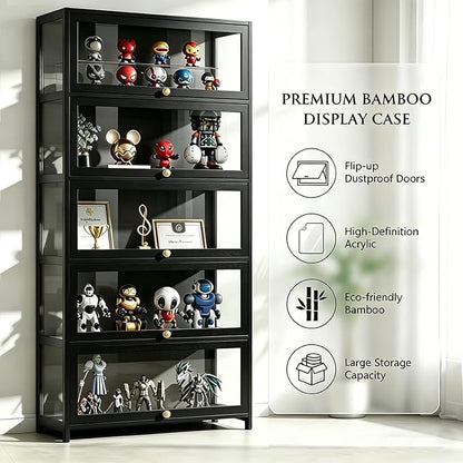 Display Cabinet with Acrylic Door, 5-Tier Curio Display Cabinet, Display Case - Image 4