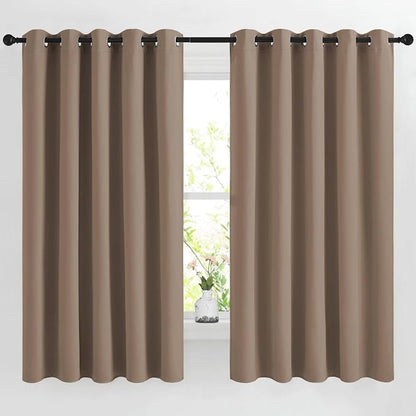 NICETOWN Blackout Bedroom Curtains 66 inches Long, Grommet Room Darkening by NICETOWN