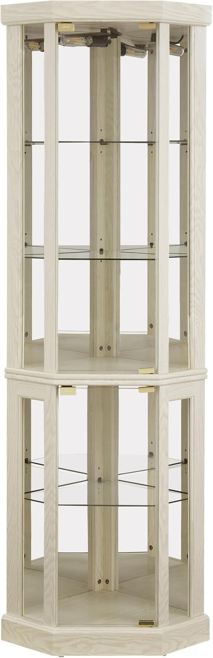 Corner Curio Cabinet, 150lbs Heavy Duty Glass Display Cabinet - Image 8