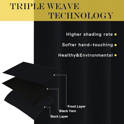 NICETOWN Black Curtain for Patio Door - Image 4