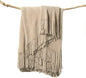 lifein Throw Blanket for Couch, Soft Boho Decor Bed Throw, Cozy Beige Knitted by lifein