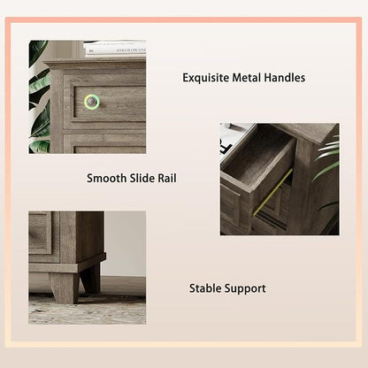 IDEALHOUSE 7 Drawer Dresser, Large Wooden Storage Chest of Drawers - Image 7