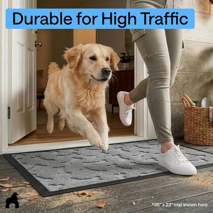 GORILLA GRIP 100% Waterproof All-Season WeatherMAX Doormat, US Designed Natural - Image 7