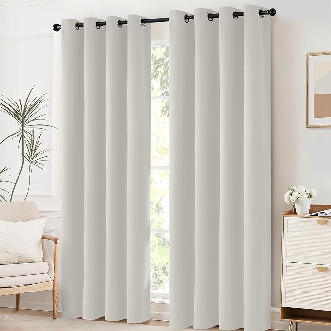 Yakamok Room Darkening Curtains 52x108 inch Length Light Beige-Living Room | 2 - Image 3