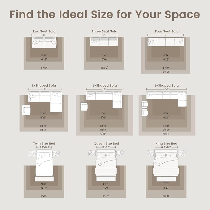 9x12 Area Rugs for Living Room, Large Washable Rug, Dining Room, Low Pile - Image 3