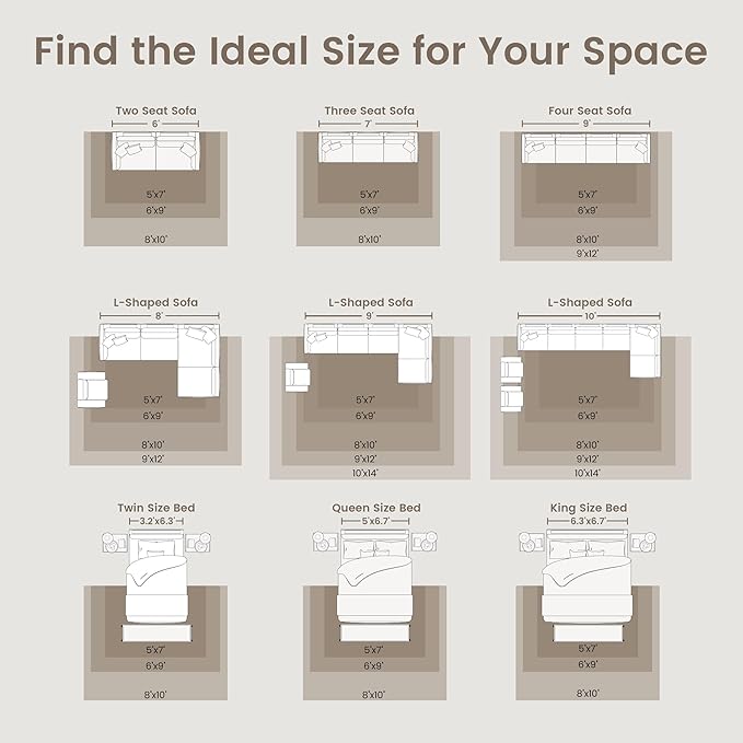 5x7 Area Rugs for Living Room, Large Washable Rug, Dining Room, Low Pile - Image 3