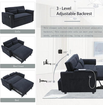 55.5" Small Sleeper Sofa Couch - Image 6