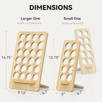 Bamboo K-Cup Holder Display Set of 3 – 44 Cup Capacity Coffee Pod Organizer Stand for Keurig, No Assembly Required, Stylish Kitchen Counter Coffee Station Organizer for Home & Office