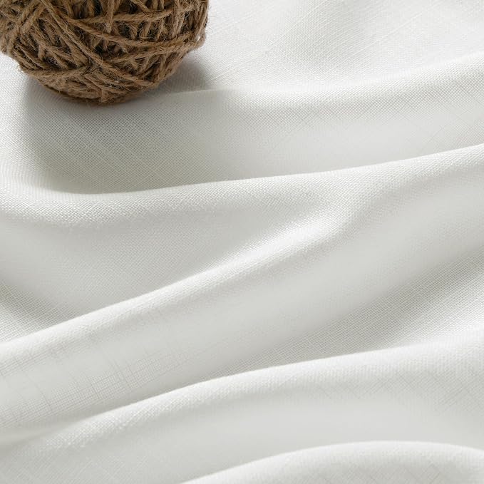 Off White Linen Curtains 84 inches Long - Image 5