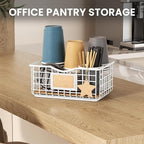 Coffee Pod Holder for Counter and Bar - Large Capacity White Wire Storage Organizer With Cork Liner - Bar Accessories