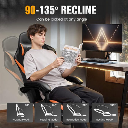 GTPLAYER Gaming Chair with Pocket Spring Cushion, Leather Office Chair with - Image 7