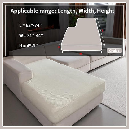 OHSIO Sectional Couch Covers, Wear Resistant Stretch Sofa Covers Washable Soft - Image 2