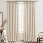 Textured Drop Cloth Curtains 102 Inches Long 2 Panels Oatmeal Cream, Light by PleatedDrapes
