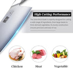 Cleaver Knife 7 Inch, Ultra Sharp Japanese High Carbon Steel Vegetable Meat Cleaver, Multifunction Chopper Butcher Knife for Home Kitchen and Restaurant