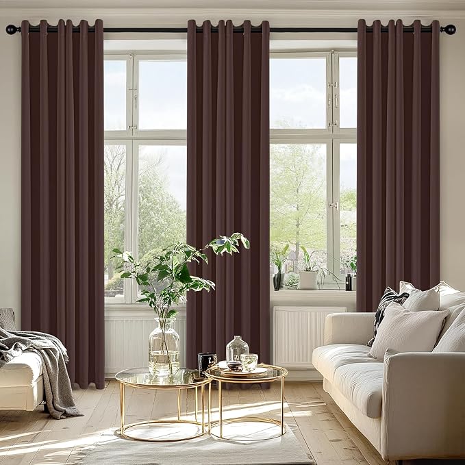 MIULEE Blackout Curtains for Bedroom 2 Panels 40 x 72 Inch Long Dark Brown | - Image 6