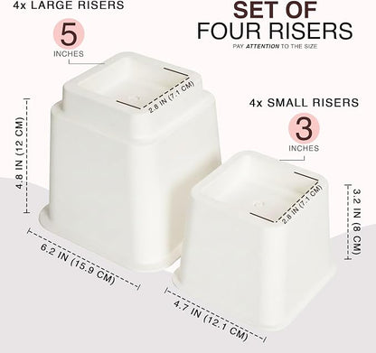 Utopia Bedding Bed Riser, 3 & 5 Inches Adjustable Furniture Risers - Image 2