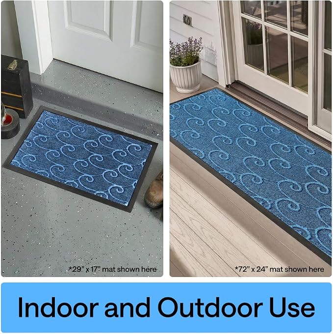GORILLA GRIP 100% Waterproof All-Season WeatherMAX Doormat 35x23, US Designed - Image 9