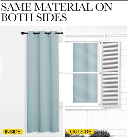 NICETOWN 2 Panels Blackout Curtains, Rod Pocket Thermal Insulated Drapess - Image 4