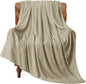 BEDELITE Fleece Blanket Soft Plush Twin Size Blanket Linen Brown 60"x80" | by BEDELITE