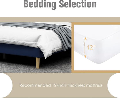 AGARTT Upholstered Platform Bed Frame King Size - Image 6