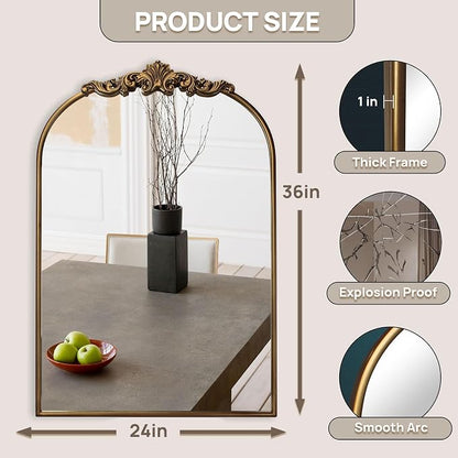Ornate Baroque Vintage Gold Mirror - Image 3