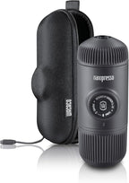 WACACO Nanopresso Portable Espresso Maker Bundled with Protective Case, Mini Travel Coffee Machine, Perfect for Camping, Travel and Office（ Black）