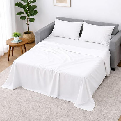 Cottington Lane Sleeper Sofa Sheets Queen Size, 4 Piece Premium Quality 100% by CottingtonLane