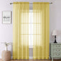 Yellow Sheer Curtains 90 Inches Long 2 Panels, Gauzy Light Filtering Breathable by Lecloud