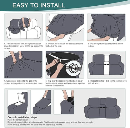 Ruaozz Loveseat Recliner Covers - Image 7
