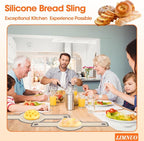 Silicone Bread Sling Dutch Oven，2 PCS Silicone Baking Mat Set，Non-Stick & Easy Clean Reusable Bread Mat With Extra Long Handles, Bread Baking Mat for Sourdough Transfer
