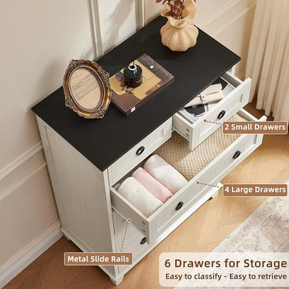 Joaxswe Farmhouse 6 Drawer Dresser - Image 3