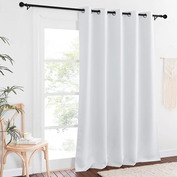 NICETOWN Room Divider Curtain 110 inches Long, Grommet Room Darkening Curtain - Image 2