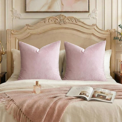 GIGIZAZA Sweet Lilac Velvet Throw Pillow Covers Big 26x26 Pack of 2 | by GIGIZAZAFocusingonhomedecoration