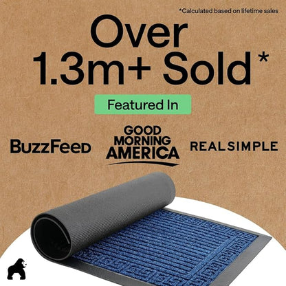 GORILLA GRIP 100% Waterproof All-Season WeatherMAX Doormat, US Designed Natural - Image 4