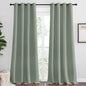 NICETOWN Greyish Green Blackout Curtains 90" Long by NICETOWN