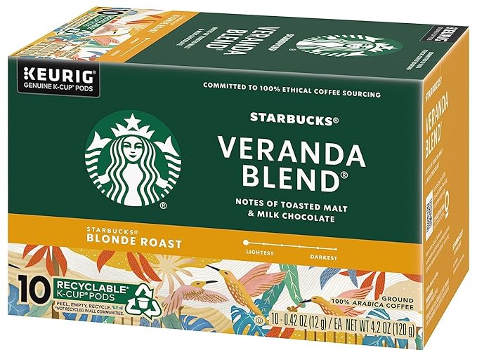 Starbucks Ground Coffee—Dark Roast Coffee (Veranda, 10 Count (Pack of 8))