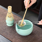 Japanese ceramic matcha bowl. 20 ounce ceramic bowl. Matcha tea bowl. A gift for matcha enthusiasts (blue)
