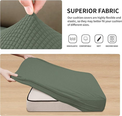 Easy-Going Stretch 3 Pieces Couch Cushion Cover - Image 5