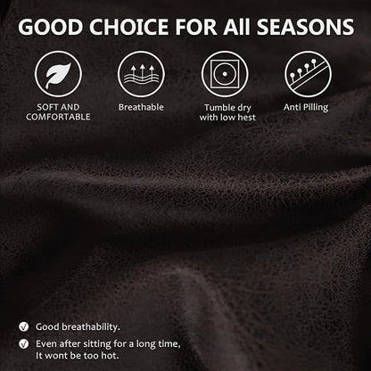 ANARACHON Leather Look Couch Cushion Covers Sofa Seat Slipcovers Sets Couches - Image 5