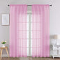 Chyhomenyc Pink Sheer Curtains 84 Inches Long 2 Panels, Light Filtering Pink by Chyhomenyc