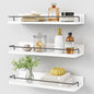 Forbena White Floating Shelves Bathroom Shelves Over Toilet Set of 3, Bathroom by Forbena